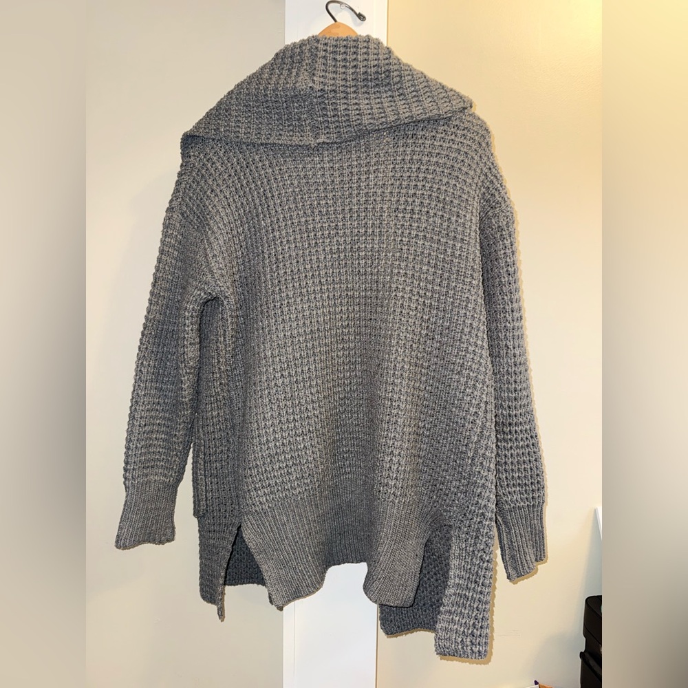 POL Gray Women's Think Knit Crochet Sweater - M - Picture 5 of 6